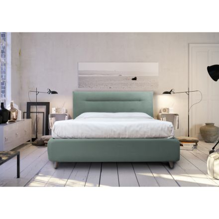Podwójne łóżko z opcjonalnym schowkiem Made in Italy - Ciccio Viadurini