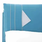 Podwójne łóżko z pojemnikiem pokrytym tkaniną Made in Italy - Renato Viadurini