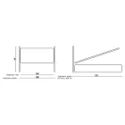 Podwójne łóżko z wyściełaną ramą łóżka i żelaznym zagłówkiem - Nebbia Viadurini