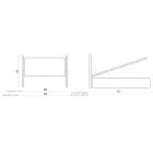 Podwójne łóżko z tapicerowaną ramą łóżka w różnych wykończeniach Made in Italy - Design Viadurini