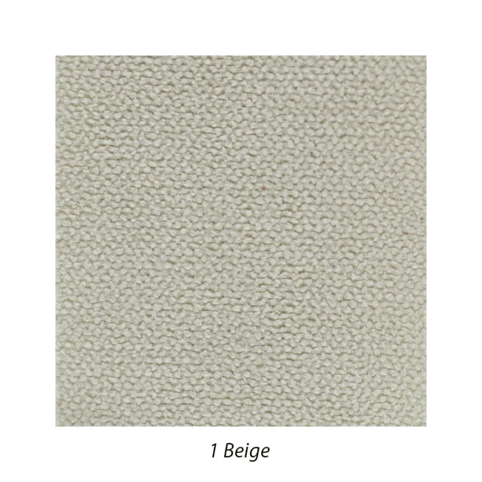 Podwójne łóżko z tapicerowaną ramą łóżka z tkaniny Made in Italy - Rolly Viadurini