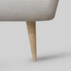 Podwójne łóżko z tapicerowaną ramą łóżka z tkaniny Made in Italy - Rolly Viadurini