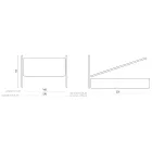 Podwójne łóżko z tapicerowaną ramą łóżka z tkaniny Made in Italy - Rolly Viadurini