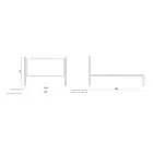 Podwójne łóżko z żelazną ramą łóżka Made in Italy - Pongo Viadurini