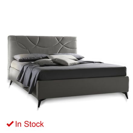 Podwójne łóżko z bawełnianym materacem i prześcieradłami Made in Italy - Słonecznik Viadurini