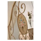 Podwójne łóżko z dopasowanym podnóżkiem z rurowych rurek Made in Italy - Chic Viadurini