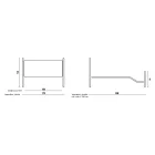 Podwójne łóżko z dopasowanym podnóżkiem z rurowych rurek Made in Italy - Chic Viadurini