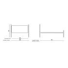 Podwójne łóżko z pasującym podnóżkiem, materacem i 2 stolikami nocnymi - Nebbia Viadurini