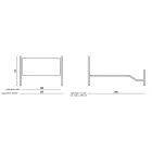 Podwójne łóżko z podnóżkiem w różnych wykończeniach Made in Italy - Finish Viadurini