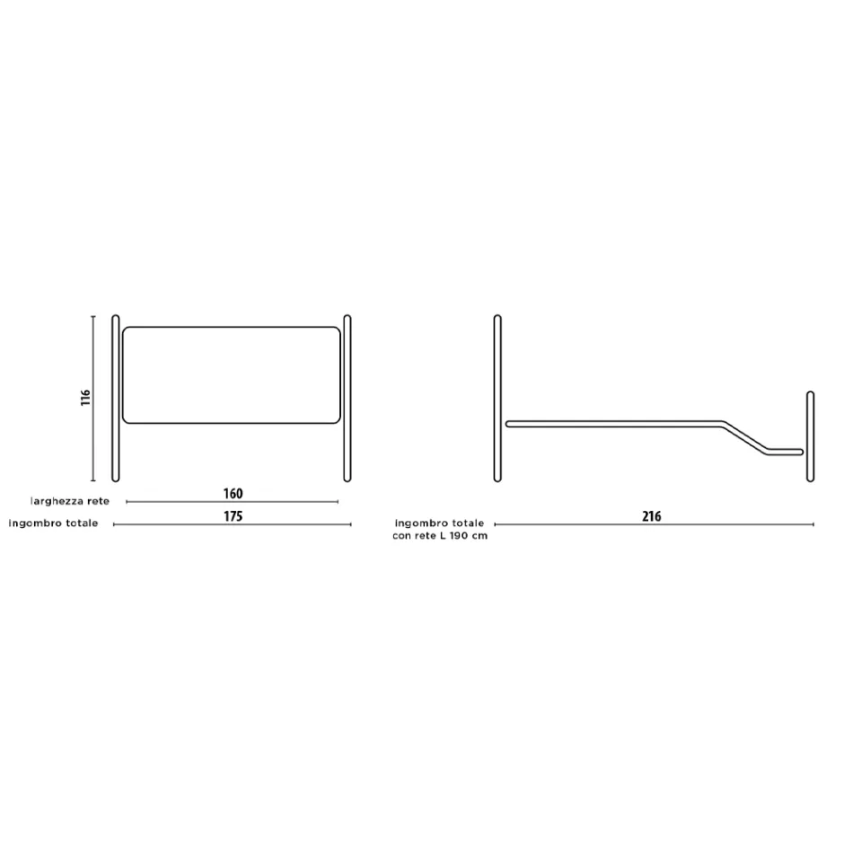 Podwójne łóżko z podnóżkiem w różnych wykończeniach Made in Italy - Finish Viadurini