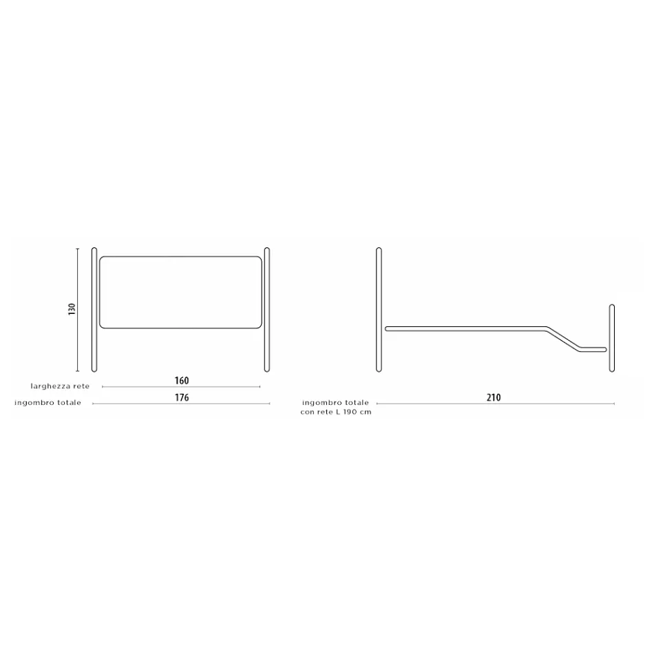 Podwójne łóżko z podnóżkiem w różnych wykończeniach Made in Italy - Natural Viadurini