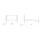 Podwójne łóżko z podnóżkiem, materacem, poduszkami i 2 stolikami nocnymi - Lampo Viadurini