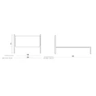 Podwójne łóżko z zagłówkiem i ramą łóżka z żelaza Wyprodukowano we Włoszech - wykończenie Viadurini