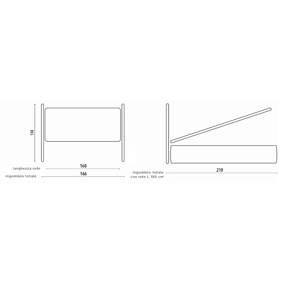 Podwójne łóżko z żelaznym zagłówkiem i poduszkami Made in Italy - Peter Viadurini