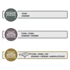 Podwójne łóżko z solidnym żelaznym zagłówkiem Wyprodukowano we Włoszech - Nebbia Viadurini