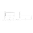 Podwójne łóżko z zagłówkiem z rurowych rurek Made in Italy - Kenzo Viadurini