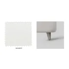 Podwójne łóżko z zagłówkiem z ekoskóry lub tkaniny Made in Italy - Buddy Viadurini