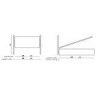 Podwójne łóżko z zagłówkiem z ekoskóry Made in Italy - Fiuto Viadurini