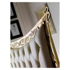 Podwójne łóżko w stylu klasycznym z żelaza i skóry Made in Italy - King Viadurini