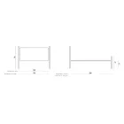 Podwójne łóżko w klasycznym stylu z żelaza i skóry Made in Italy - King Viadurini