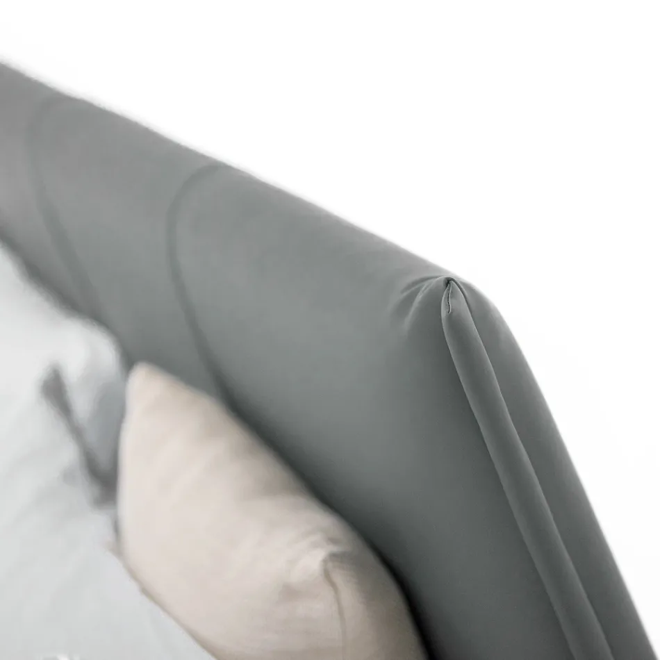 Luksusowe łóżko podwójne z ekoskóry lub tkaniny Made in Italy - Generus Viadurini