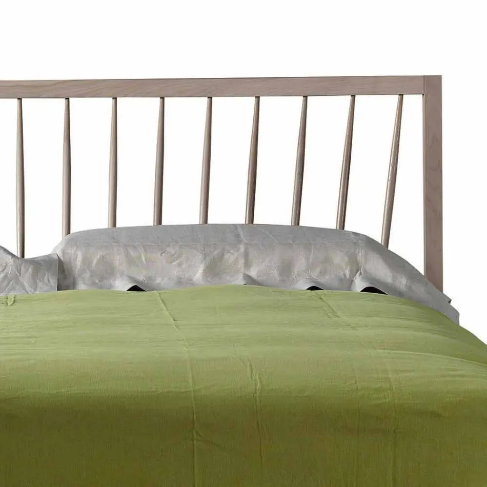 Zaprojektuj podwójne łóżko 160x200cm z solidną podstawą orzecha Alain Viadurini