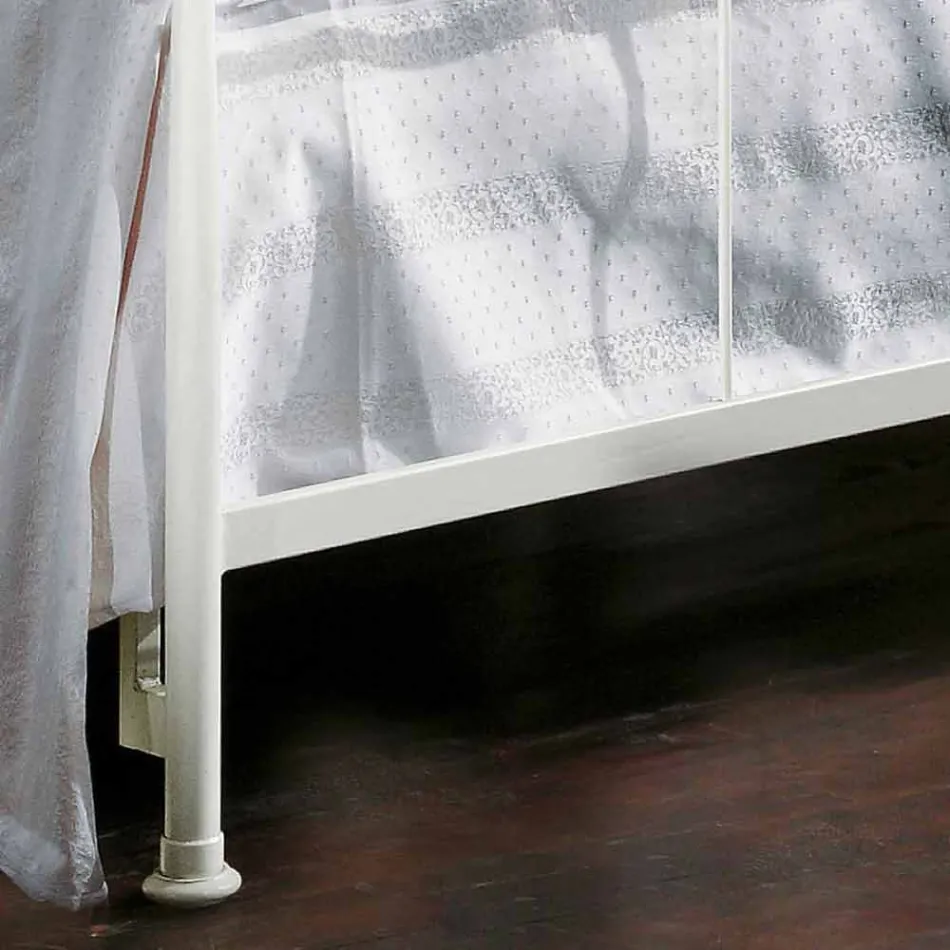 Łóżko konstrukcja kuta ręcznie kutego żelaza Sydney Viadurini