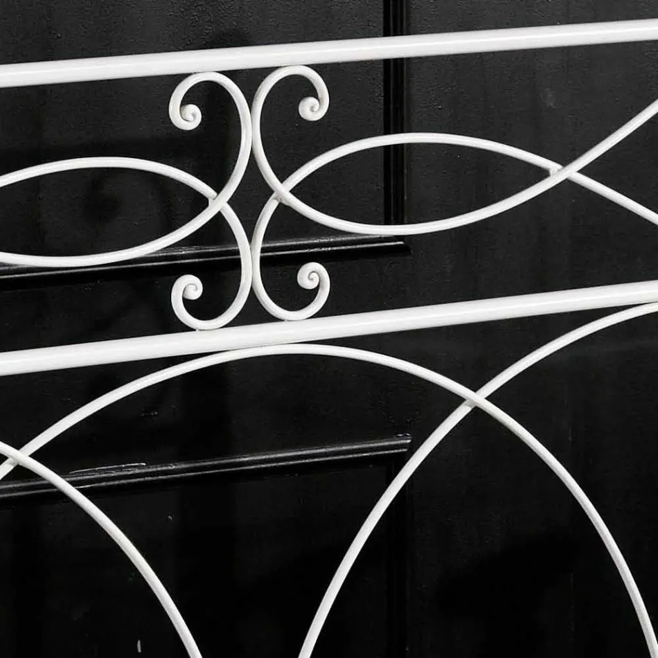 Łóżko konstrukcja kuta ręcznie kutego żelaza Sydney Viadurini