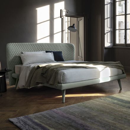 Podwójne łóżko, bez pojemnika, współczesny design Corolle firmy Bolzan Viadurini
