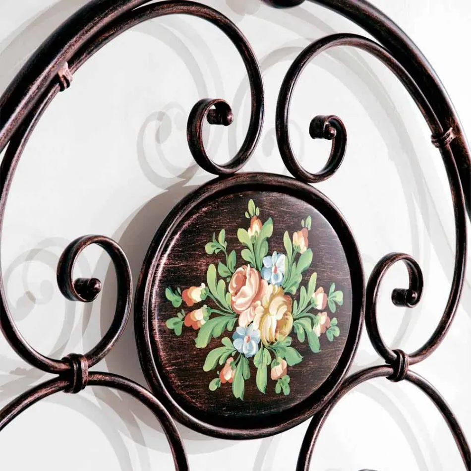 podwójne łóżko z kutego żelaza rzemieślniczych projektowe Alexa Viadurini