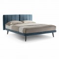 Nowoczesne łóżko podwójne z tkaniny Made in Italy - Nives