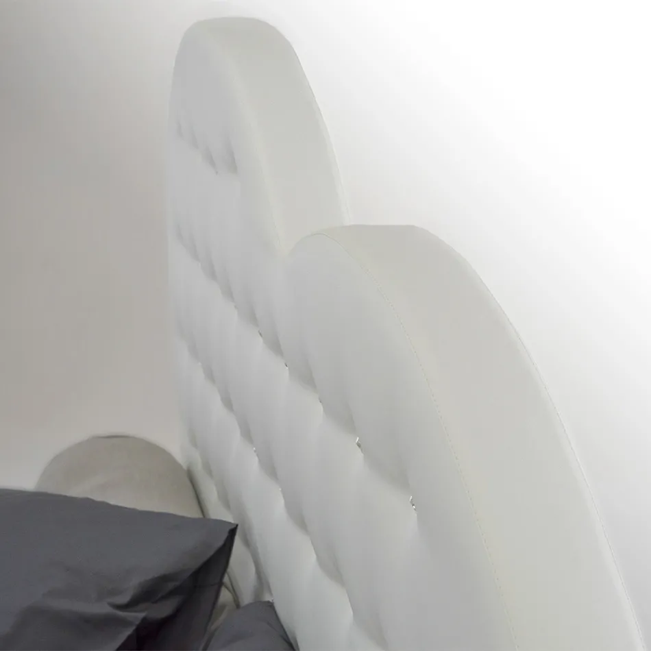 Luksusowe podwójne łóżko z pudełkiem i Swarovski Made in Italy – Little Heart Viadurini