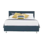 Luksusowe podwójne łóżko z ekoskóry lub tkaniny z pudełkiem Made in Italy – Nuvola Viadurini