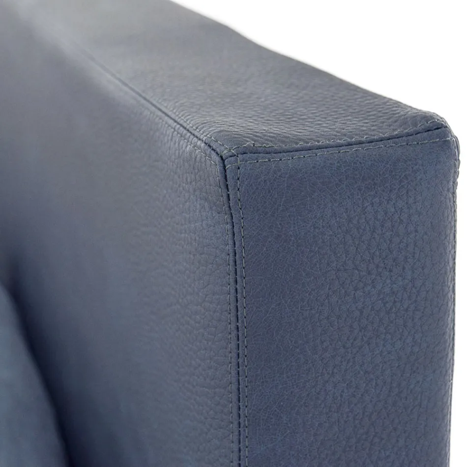 Luksusowe podwójne łóżko z ekoskóry lub tkaniny z pudełkiem Made in Italy – Nuvola Viadurini