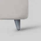 Łóżko podwójne tapicerowane z 2 stolikami nocnymi i materacem Made in Italy - Aaron Viadurini