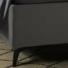 Tapicerowane podwójne łóżko ze schowkiem Made in Italy - Sunflower Viadurini