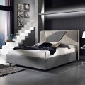 Łóżko 2-osobowe tapicerowane z pojemnikiem 160x190/200cm Mia