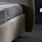 Podwójne łóżko wyściełane z nowoczesnym pojemnikiem 160x190 / 200 Reby Viadurini