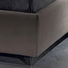 Podwójne łóżko wyściełane z nowoczesnym pojemnikiem 160x190 / 200 Reby Viadurini