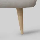 Łóżko podwójne tapicerowane z materacem i 2 stolikami nocnymi Made in Italy - Rolly Viadurini