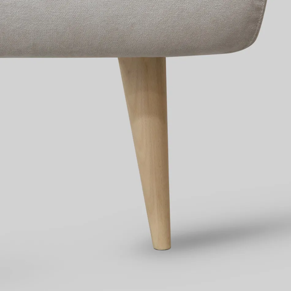 Łóżko podwójne tapicerowane z materacem i 2 stolikami nocnymi Made in Italy - Rolly Viadurini