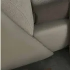 Podwójne łóżko wyściełane i pokryte tkaniną i skórą Made in Italy - Lula Viadurini