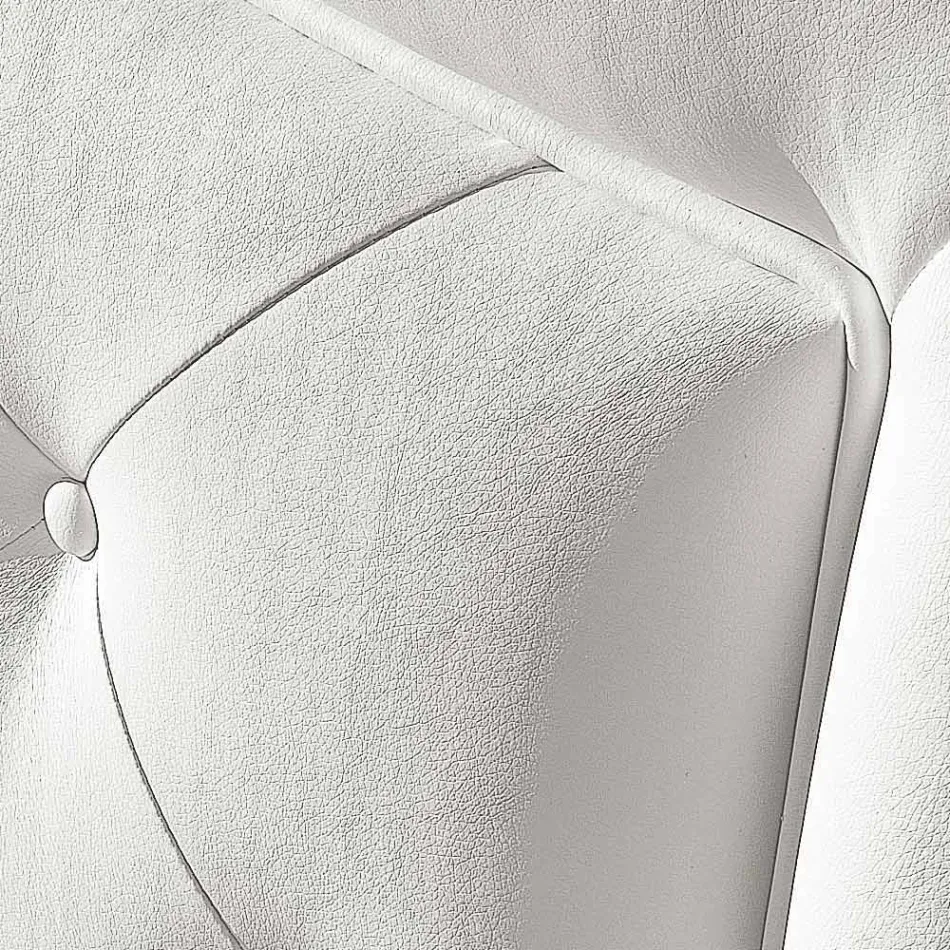 Łóżko dwuosobowe tapicerowane z imitacji skóry z pojemnikiem 160x190 / 200 cm Agly Viadurini