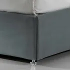 Nowoczesne dwuosobowe tapicerowane łóżko ze skrzynią słoneczną 160x190 / 200cm Viadurini