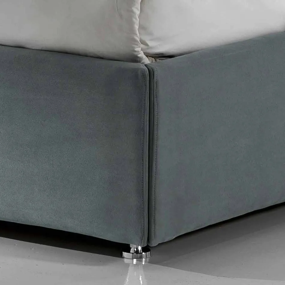 Nowoczesne dwuosobowe tapicerowane łóżko ze skrzynią słoneczną 160x190 / 200cm Viadurini