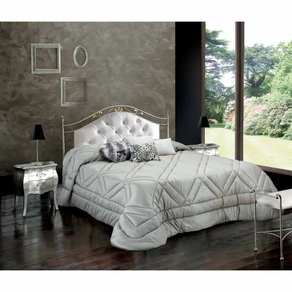 Tapicerowane łóżko ręcznie na stałe żelaza Gracie Viadurini