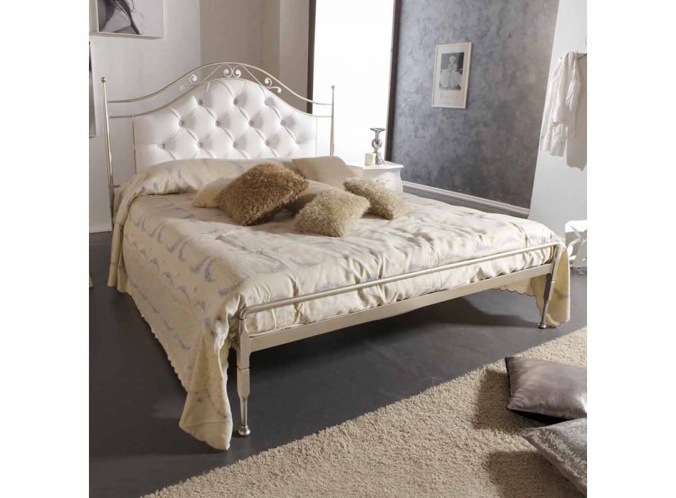 Tapicerowane łóżko ręcznie na stałe żelaza Gracie Viadurini