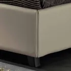 Podwójne łóżko z imitacji skóry z podnośnikiem 160x190 / 200 cm Mia Viadurini