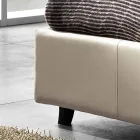 Podwójne łóżko z imitacji skóry z podnośnikiem 160x190 / 200 cm Mia Viadurini