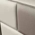 Podwójne łóżko z imitacji skóry ze schowkiem 160x190 / 200 cm Gin Viadurini